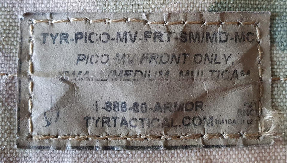 Plate Carrier Assaulter Pico TYR multicam Made in USA Nato Spezialkräfte